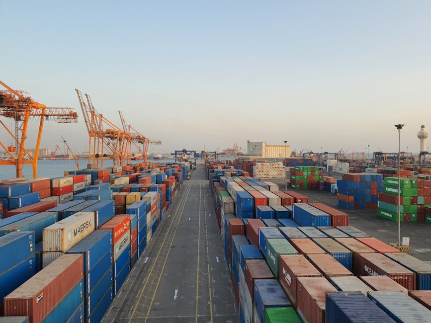 Shipping containers at port representing supply chain disruption backup plans